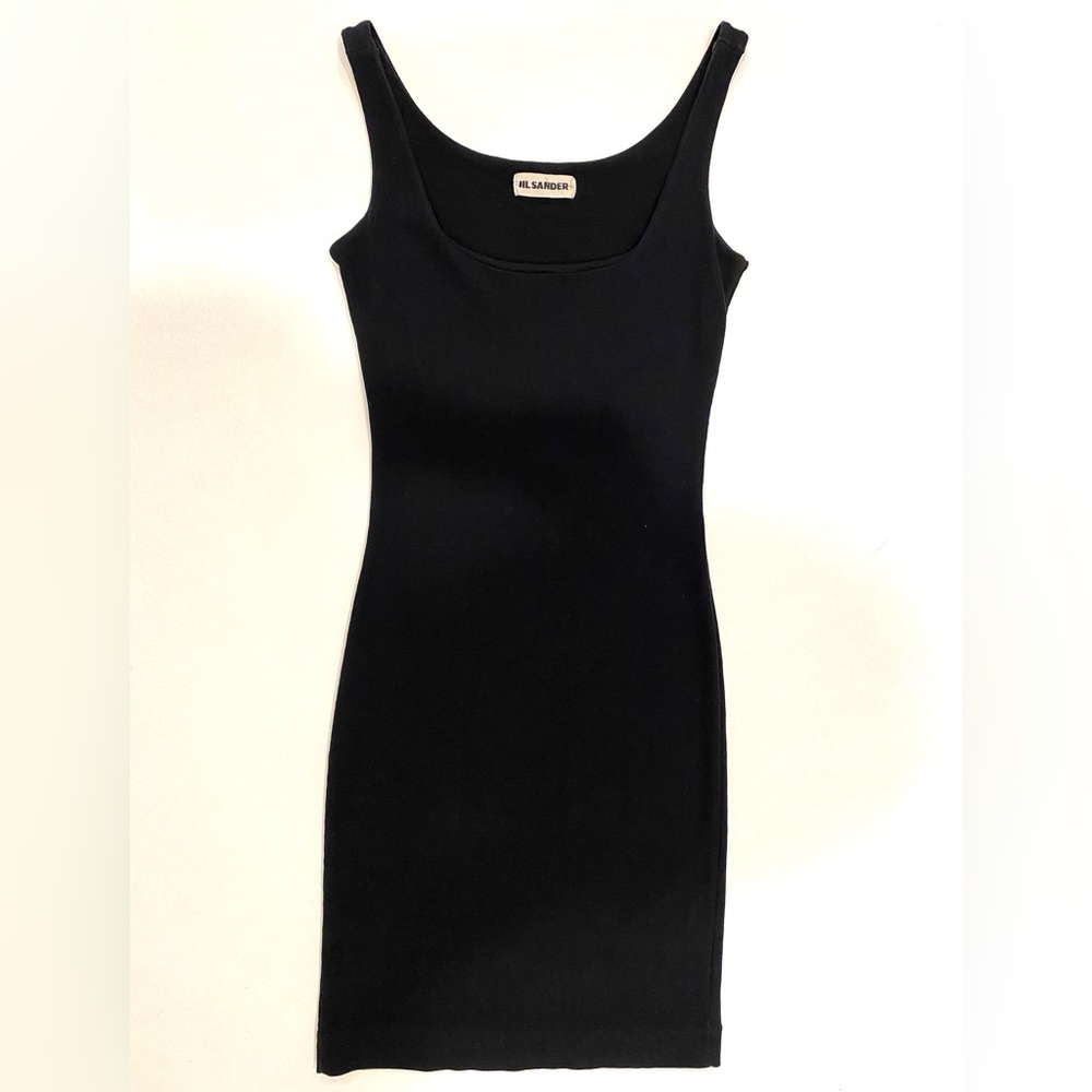 Jil Sander Square Neckline Mini Dress